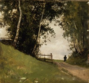 Swedish: Björklandskap ; Landskap med björkar Landscape with Birch Trees