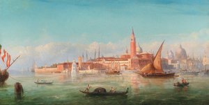 En vy över Venedig av Bernhard Fiedler