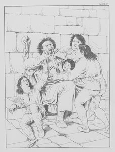 Dantes gudomliga komedi, Inferno (Helvetet), plansch XLII (litografi) av Bernhard Schuler