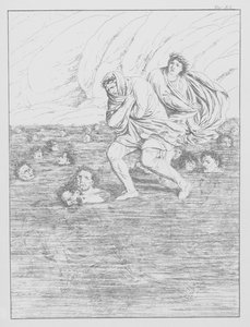 Dantes gudomliga komedi, Inferno (Helvetet), plansch XL (litografi) av Bernhard Schuler