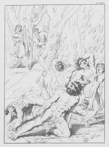 Dantes gudomliga komedi, Inferno (helvetet), plansch XXIV (litografi)
