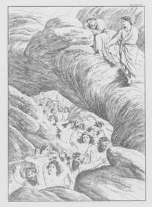 Dantes gudomliga komedi, Inferno (Helvetet), plansch XXXI (litografi)