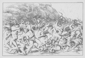 Dantes gudomliga komedi, Inferno (Helvetet), plansch XXXVI (litografi)