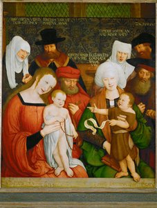 Die Heilige Sippe (målning på trä) av Bernhard Strigel