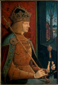 Kejsar Maximilian I, med krona, spira och svärd