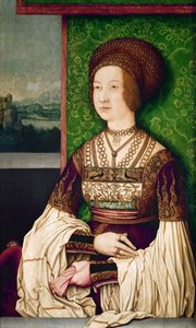 Porträtt av Bianca Maria Sforza 1472-1510, den andra hustru till Maximilian I, den helige romerske kejsaren, ca.
