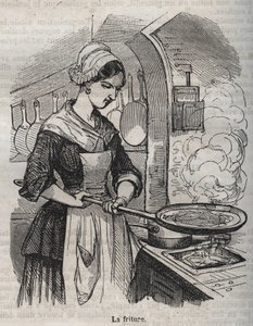 Fritering - gravyr i "La Physiologie du gout"" av Jean Anthelme Brillat Savarin (Brillat-Savarin)