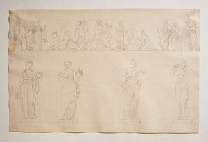 Apollon, nåderna och muserna av Bertel Thorvaldsen