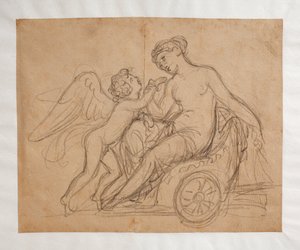 Cupid klagar till Venus om ett bistick av Bertel Thorvaldsen