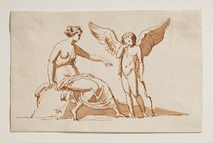 Cupido klagar till Venus över en Beesting av Bertel Thorvaldsen