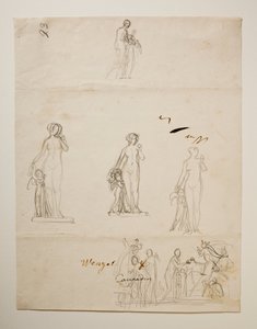 Paris och de tre gudinnorna. Venus och Amor av Bertel Thorvaldsen