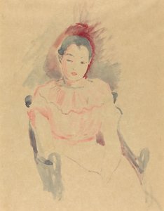 Sittande flicka av Berthe Morisot