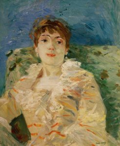 Ung kvinna vid soffan av Berthe Morisot