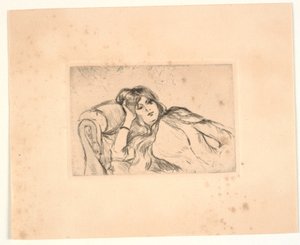 Kvinna liggande på en soffa (Jeanne-Marie) av Berthe Morisot