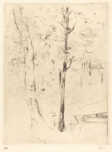 Sjön med roddbåt av Berthe Morisot