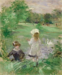 Vid sjön, 1883 av Berthe Morisot