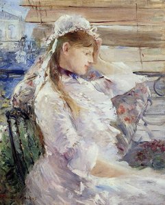 Profil av en sittande ung kvinna av Berthe Morisot