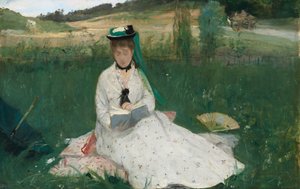 Läsning, 1873 av Berthe Morisot