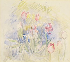 Tulpaner, 1890 av Berthe Morisot