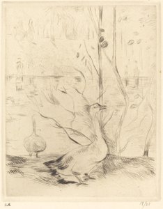 Promenera i Boulougneskogen av Berthe Morisot
