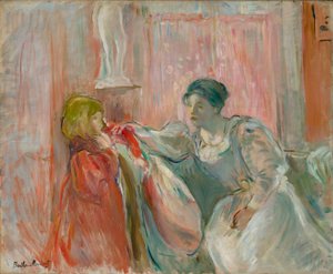 Ung kvinna och barn av Berthe Morisot