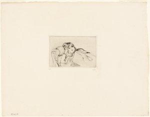 Ung kvinna i vila av Berthe Morisot