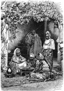 En arabisk familj i Tlemcen, Algeriet, c1890.