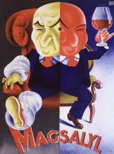 Magsalyl, giktmedicin (affisch) av Bib
