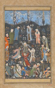 Dansande dervischer, Folio från a Divan of Hafiz, ca. 1480. av Bihzad