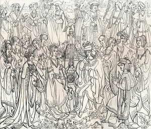 Giftermål mellan kung Ludvig XII av Frankrike och Mary Tudor, 1500-talet, 1849.
