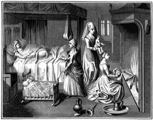Det nyfödda barnet, 1400-talet 1849. av Bisson and Cottard