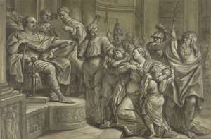 Eponina ber Vespasianus om nåd för Sabinus av Blaise Nicolas Lesueur