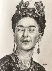Frida Kahlo, c.2021 (Blyerts på papper)