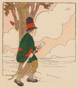 Barnramsa: En liten man (färglitografi) av Blanche Fisher Wright