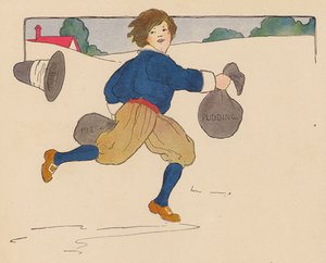 Barnkammarramsa: Georgy Porgy (färglitografi) av Blanche Fisher Wright