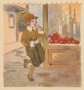 Barnkammarramsa: Handy Pandy (färglitografi) av Blanche Fisher Wright