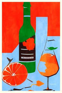 Stilleben i livfull orange av Bo Anderson