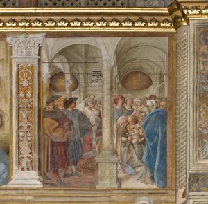 Central Aave, Fourth North Span, Circumcision, Boccaccio Boccaccino 1516-17 av Boccaccio Boccaccino