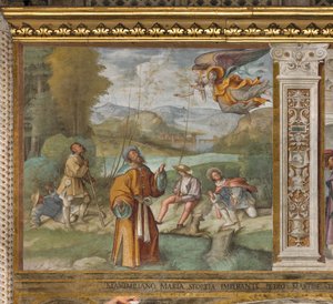 Central Aisle, First North Span, meddelande till Gioacchino, Boccaccio Boccaccino 1514-15 av Boccaccio Boccaccino