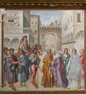 Mötet mellan St Joaquin och St Anne av Boccaccio Boccaccino