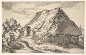Landskap med bondgård, 1613. av Boetius Adams Bolswert