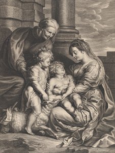 Jungfru- och Kristusbarnet med Saint Anne och Saint John the Baptist, ca. 1640-59..