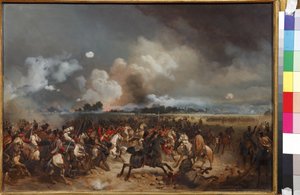 Husarernas attack under stormningen av Warszawa (Polen) i september 1831 (upproret i november 1830 eller polsk-ryska kriget 1830-1831) - Husarerna på attacken under stormningen av Warszawa i september 1831, av Willewalde, Gottfried (Bogda