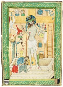Kristus som smärtornas man, Böhmen, ca 1420 (pergament)