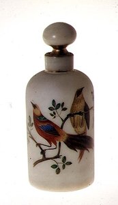 Flaska med opalinpropp, med förgylld och emaljerad dekor, mitten av 1800-talet (glas) av Bohemian School