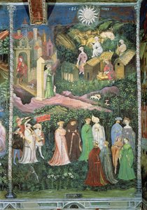 Juni månad, ca 1400 (fresk) av Bohemian School