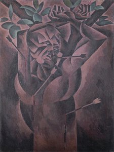 Saint Sebastian, av Bohumil Kubista (1884-1918), olja på duk, 98x75 cm