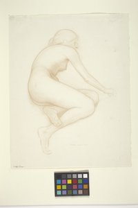Model Crouching (bläck på papper)