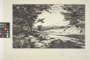 Berget (bläck på papper) av Bolton Coit Brown