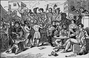 Ett skenval i Kings Bench Prison, c1828, 1912 av Bonner
